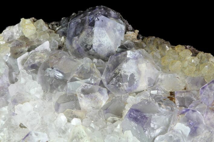 Pale Blue Fluorite Crystals with Quartz - China #84775